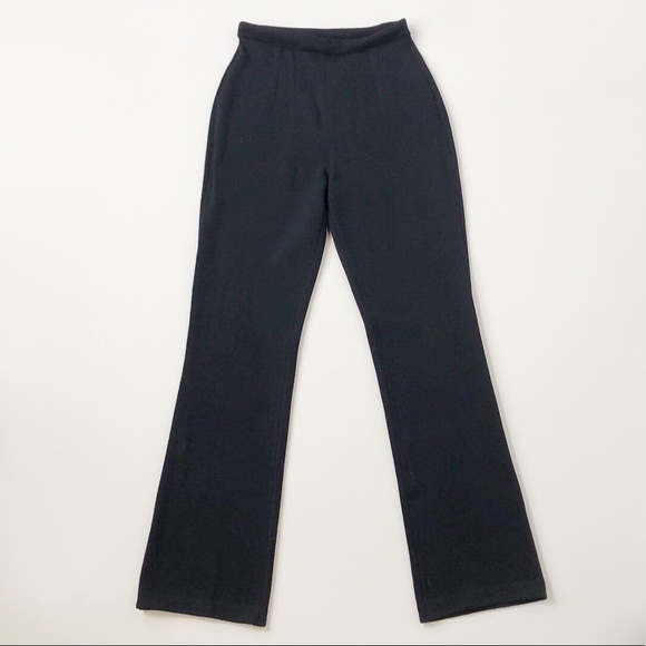 St. John Pants - NWOT ST. JOHN Sport Wool Blend Black Knit Pants